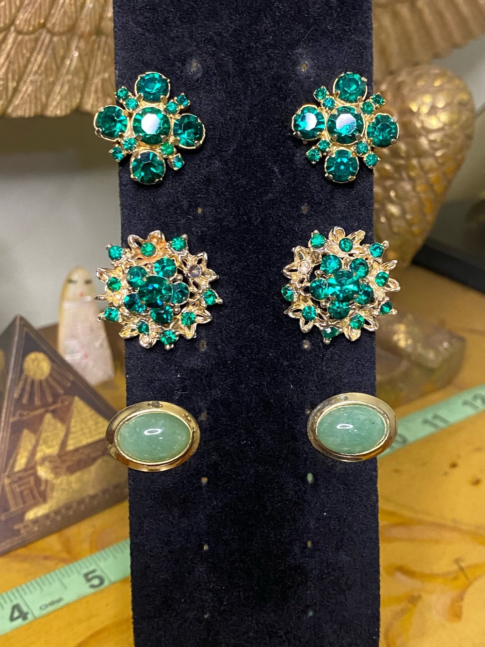 Vintage rhinestone Earring Set - Brand Unknown